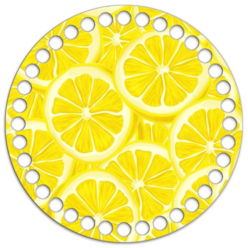 Деревянная крышка круг d15 см - Сочные лимоны
