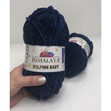 Плюшевая пряжа Himalaya Dolphin Baby цвет Темно-Синий 80321