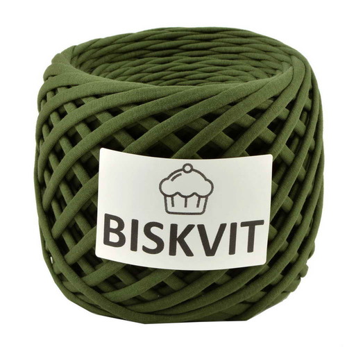Хлопковая пряжа Бисквит Тёмно-зеленый — купить дешево в магазине YD-Craftstore в Москве