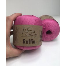 Рафия для вязания Fibra Natura Ярко-розовый 116-07