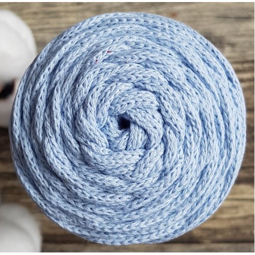 Шнур для вязания хлопковый Голубой