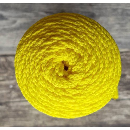 Шнур для вязания полиэфирный Лимон