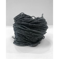 Шнур для вязания черный с серебром - люрекс 3мм