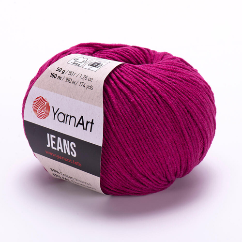 Пряжа YarnArt Jeans 91 цвет Ягодный